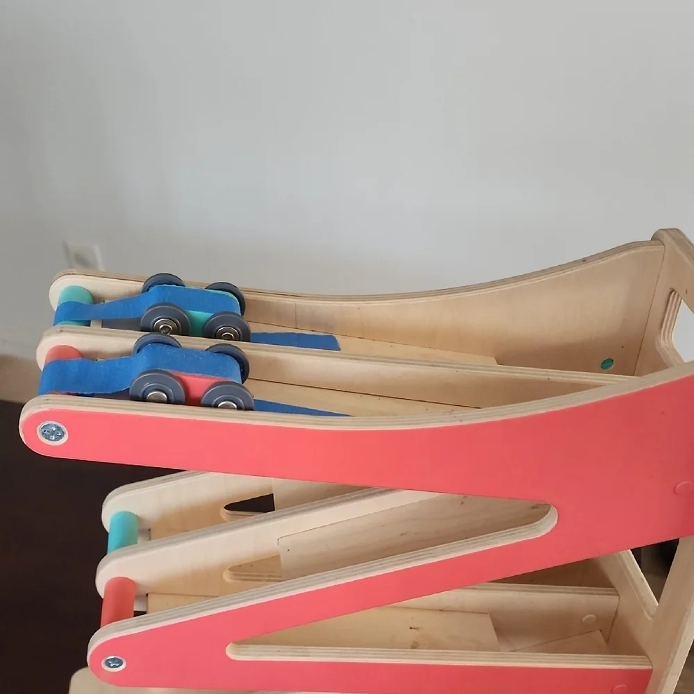 Lovevery Race & Chase Wooden Zigzag Racer Montessori Toy